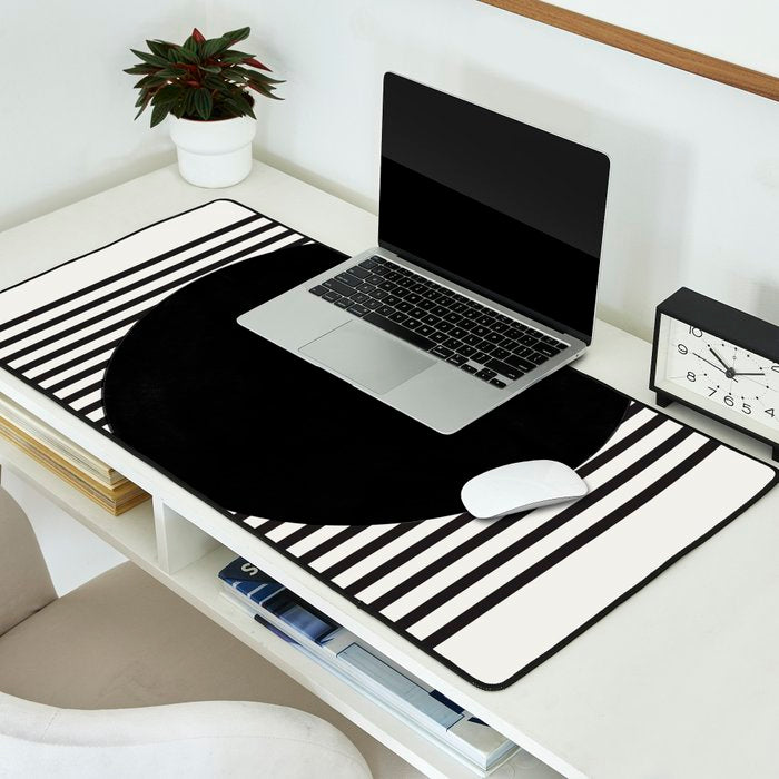 Stripes and Circle, Bauhaus Style  Desk Mat Gallery Image 2