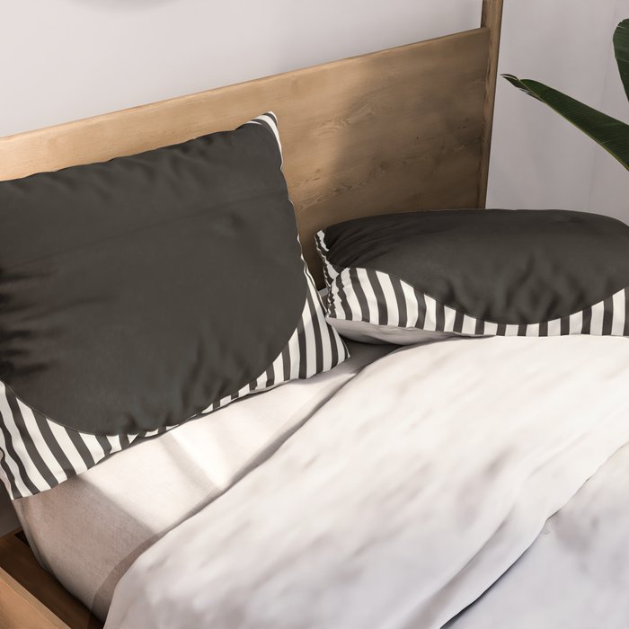 Stripes and Circle, Bauhaus Style  Pillow Sham Gallery Image 2