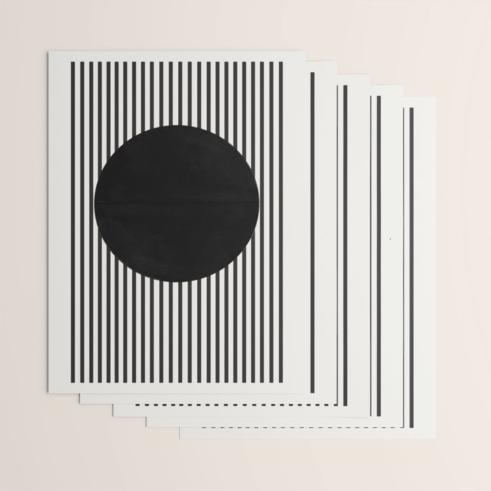 Stripes and Circle, Bauhaus Style  Wrapping Paper Gallery Image 3
