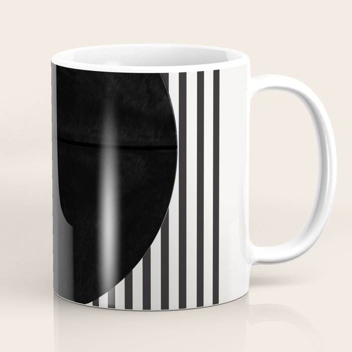 Stripes and Circle, Bauhaus Style  Coffee Mug Gallery Image 1