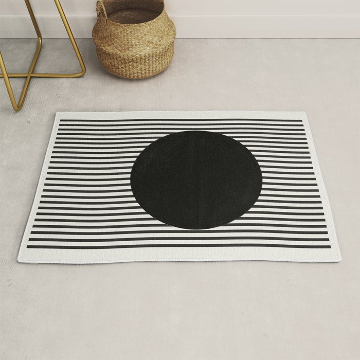 Stripes and Circle, Bauhaus Style  Rug Gallery Image 1