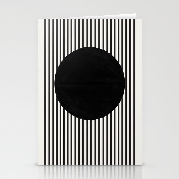 Stripes and Circle, Bauhaus Style  Stationery Card Gallery Image 1