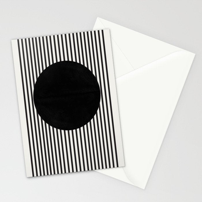 Stripes and Circle, Bauhaus Style  Stationery Card Gallery Image 2