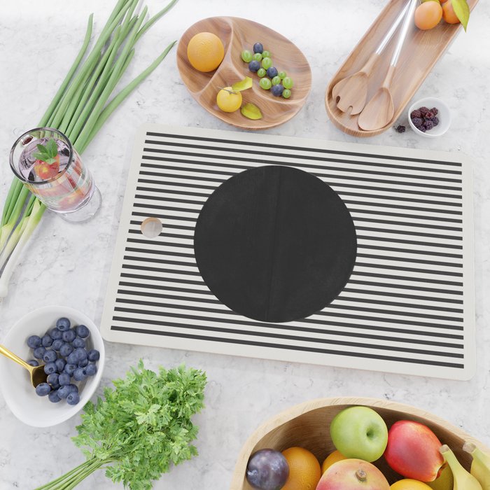 Stripes and Circle, Bauhaus Style  Cutting Board Gallery Image 2