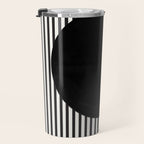 Stripes and Circle, Bauhaus Style  Travel Mug Gallery Image 3