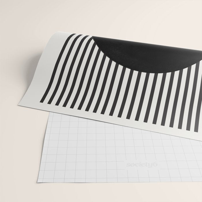 Stripes and Circle, Bauhaus Style  Wrapping Paper Gallery Image 2