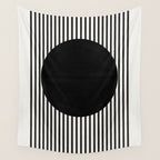 Stripes and Circle, Bauhaus Style  Wall Tapestry Gallery Image 4