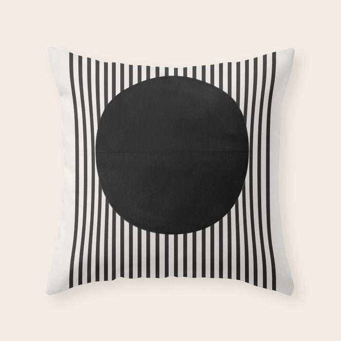 Stripes and Circle, Bauhaus Style  Throw Pillow Gallery Image 6