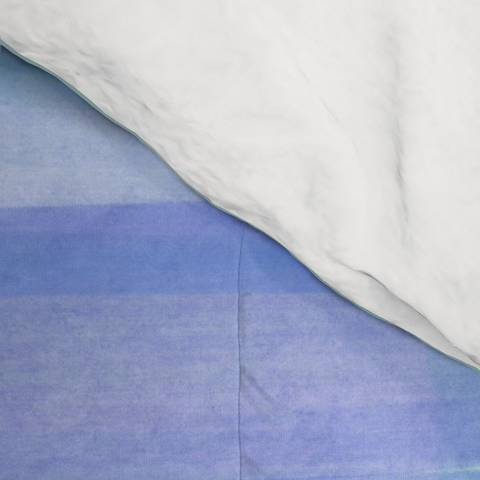 Abstract Watercolor Waves in Cool Blue Comforter Gallery Image 4