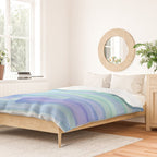 Abstract Watercolor Waves in Cool Blue Duvet Cover Gallery Image 2