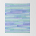 Abstract Watercolor Waves in Cool Blue Throw Blanket Gallery Image 2