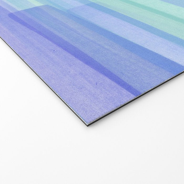 Abstract Watercolor Waves in Cool Blue Welcome Mat Gallery Image 2