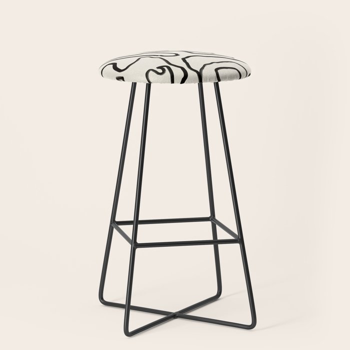 Abstract line art 154 Stool Gallery Image 1