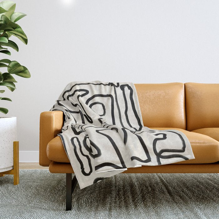 Abstract line art 154 Throw Blanket Gallery Image 1
