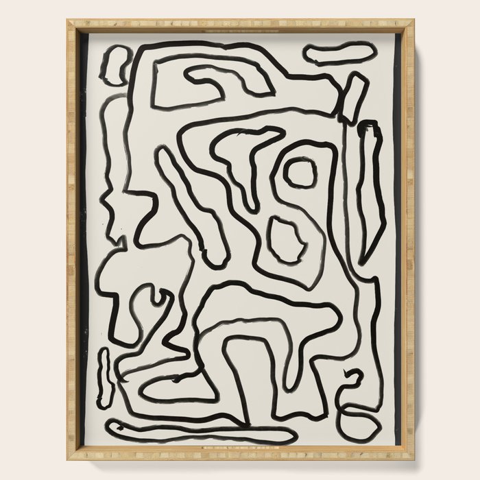 Abstract line art 154 Serving Tray Gallery Image 1