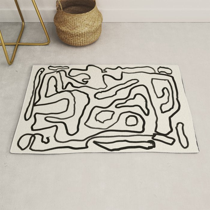 Abstract line art 154 Rug Gallery Image 1