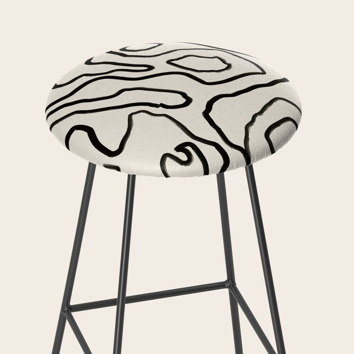 Abstract line art 154 Stool Gallery Image 2