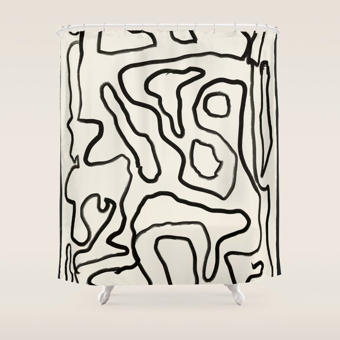 Abstract line art 154 Shower Curtain Gallery Image 1