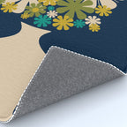 Bloom Retro Flowers in Vase on Blue Rug Gallery Image 4