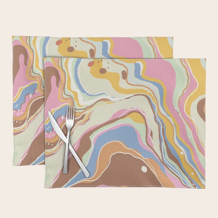 Retro marble #2 Placemat Gallery Image 1