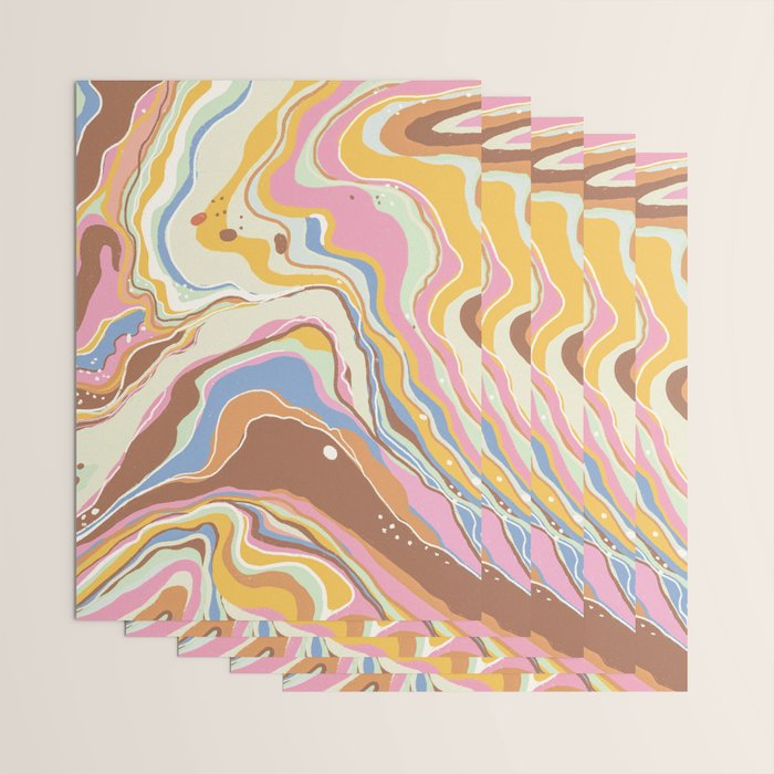 Retro marble #2 Wrapping Paper Gallery Image 3