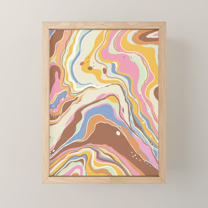 Retro marble #2 Mini Art Print Gallery Image 1