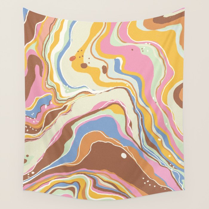 Retro marble #2 Wall Tapestry Gallery Image 4