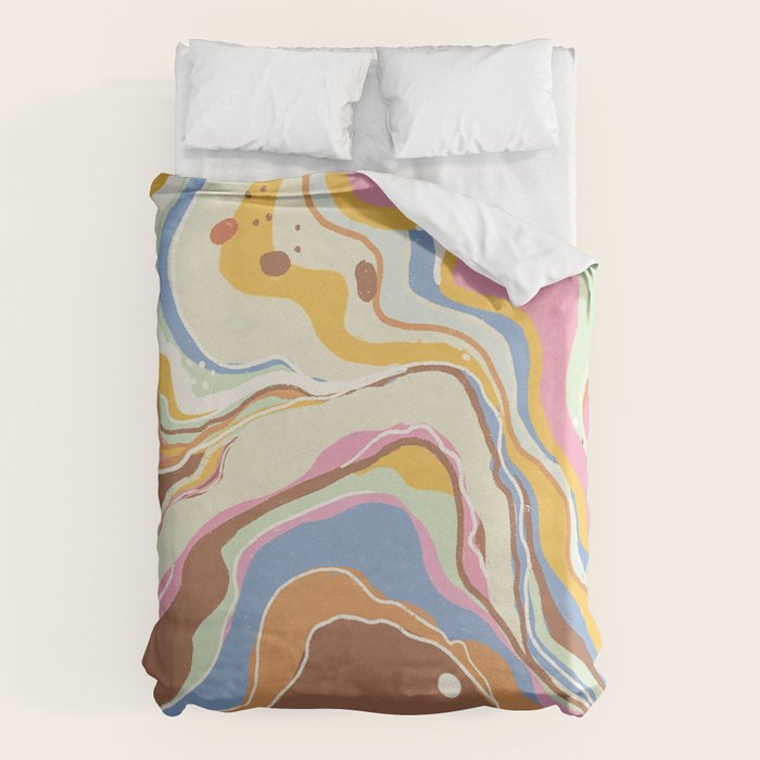 Retro marble #2 Duvet Cover Gallery Image 1