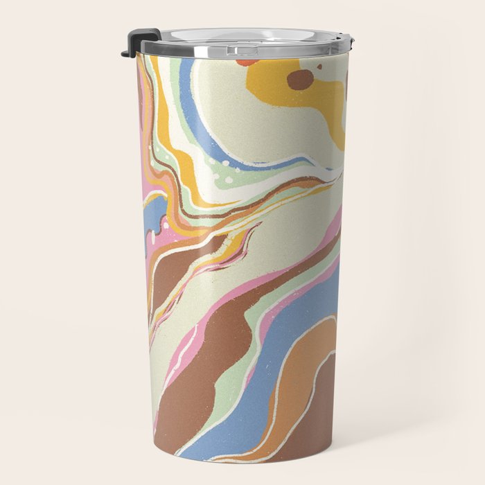 Retro marble #2 Travel Mug Gallery Image 3