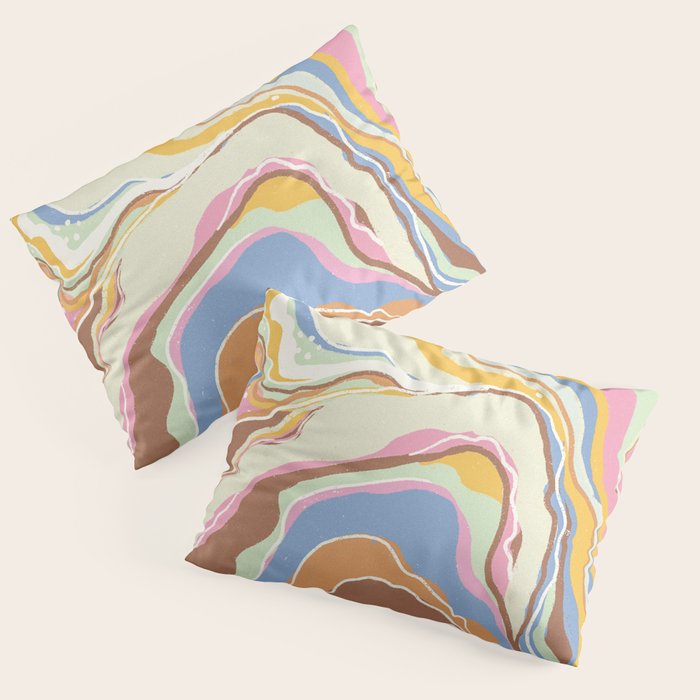 Retro marble #2 Pillow Sham Gallery Image 1