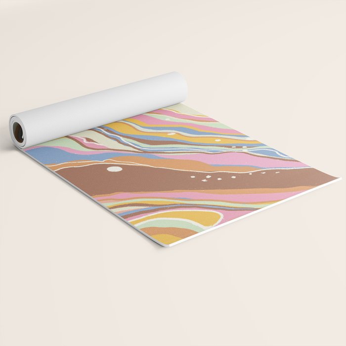 Retro marble #2 Yoga Mat Gallery Image 2