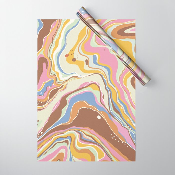 Retro marble #2 Wrapping Paper Gallery Image 1