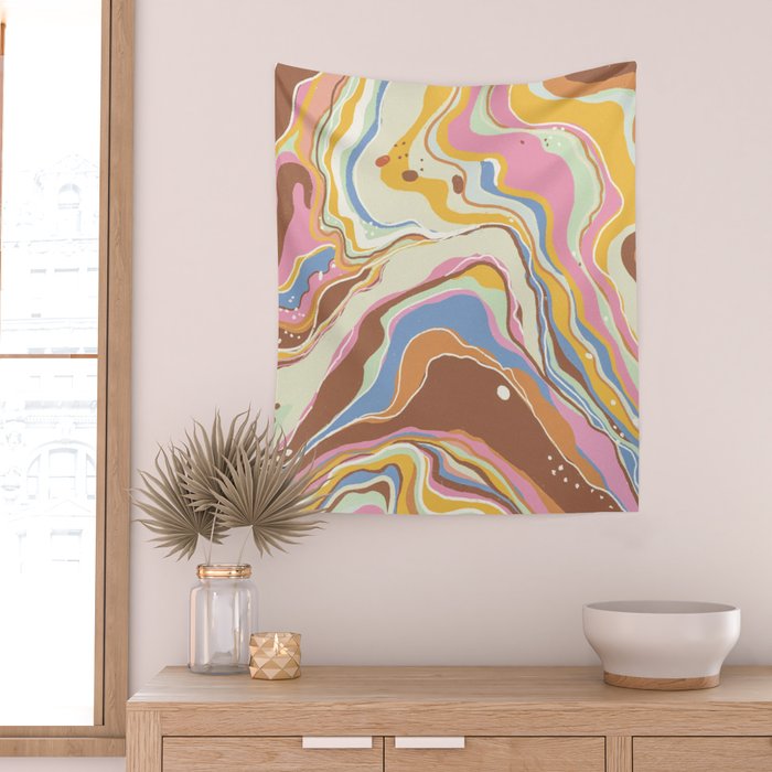 Retro marble #2 Wall Tapestry Gallery Image 2