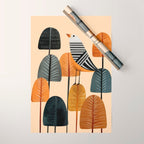 Song in the Autumn Grove Wrapping Paper Gallery Image 1
