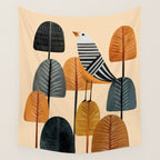 Song in the Autumn Grove Wall Tapestry Gallery Image 4