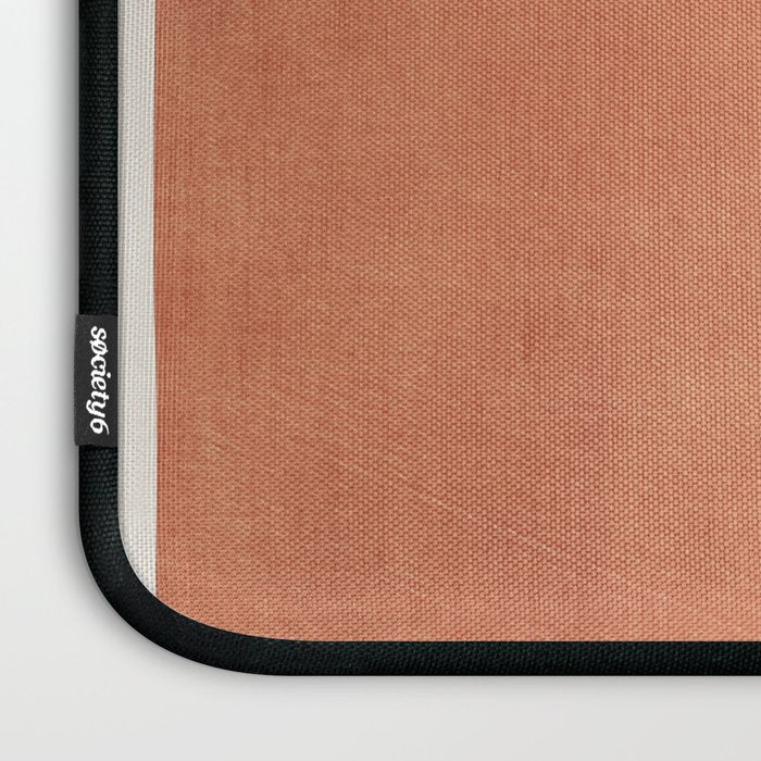 Terracotta Brown Beige Modern Minimalist Artwork Laptop Sleeve Gallery Image 3