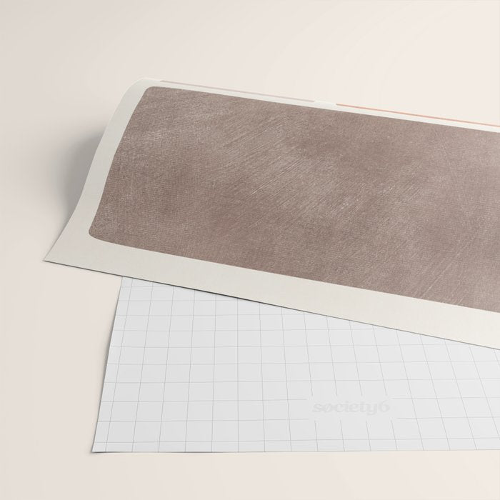 Terracotta Brown Beige Modern Minimalist Artwork Wrapping Paper Gallery Image 2