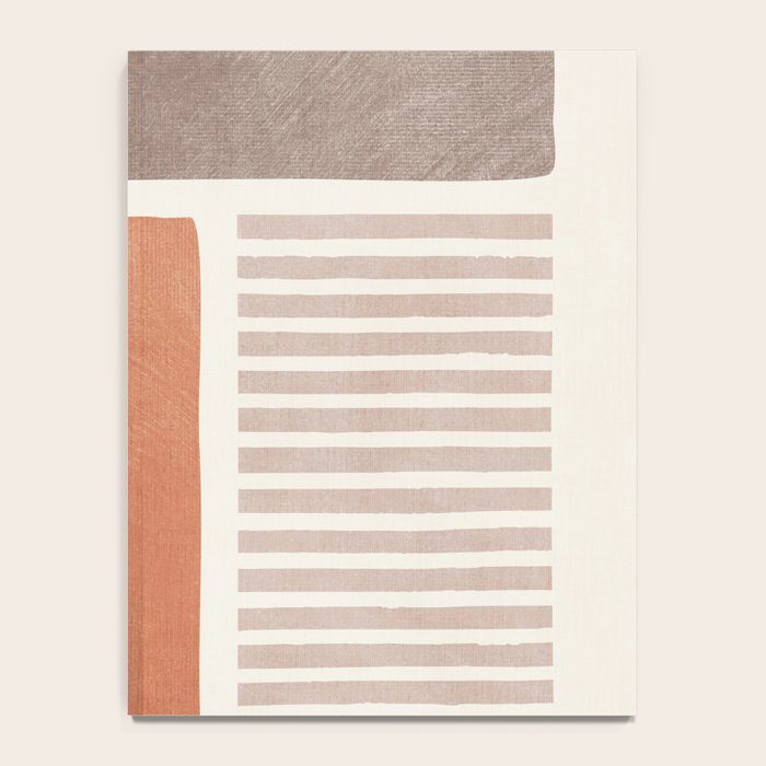 Terracotta Brown Beige Modern Minimalist Artwork Notebook Gallery Image 4