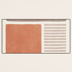 Terracotta Brown Beige Modern Minimalist Artwork Desk Mat Gallery Image 3