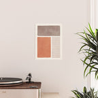 Terracotta Brown Beige Modern Minimalist Artwork Poster Gallery Image 2