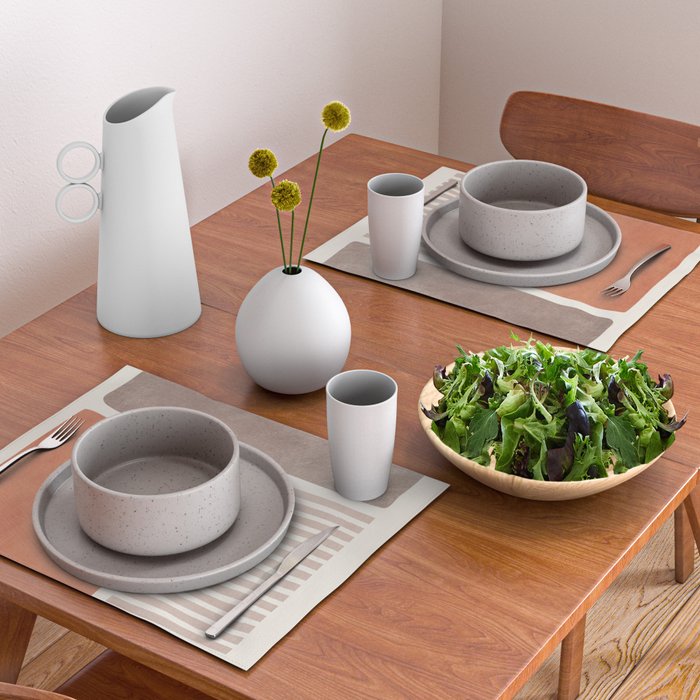 Terracotta Brown Beige Modern Minimalist Artwork Placemat Gallery Image 2