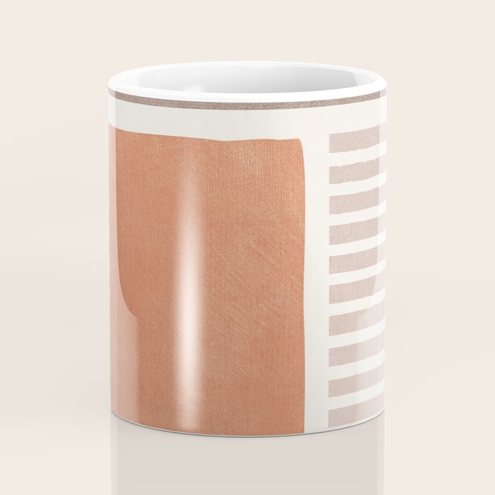 Terracotta Brown Beige Modern Minimalist Artwork Coffee Mug Gallery Image 4