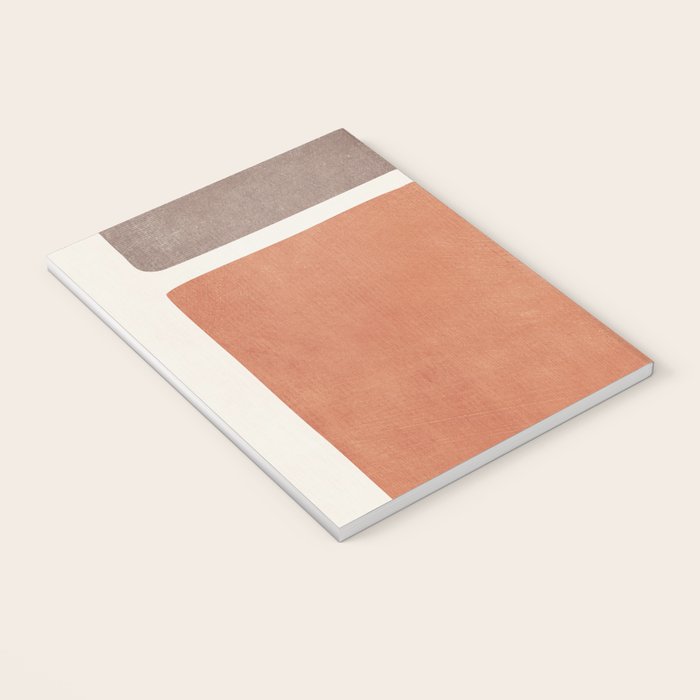 Terracotta Brown Beige Modern Minimalist Artwork Notebook Gallery Image 3
