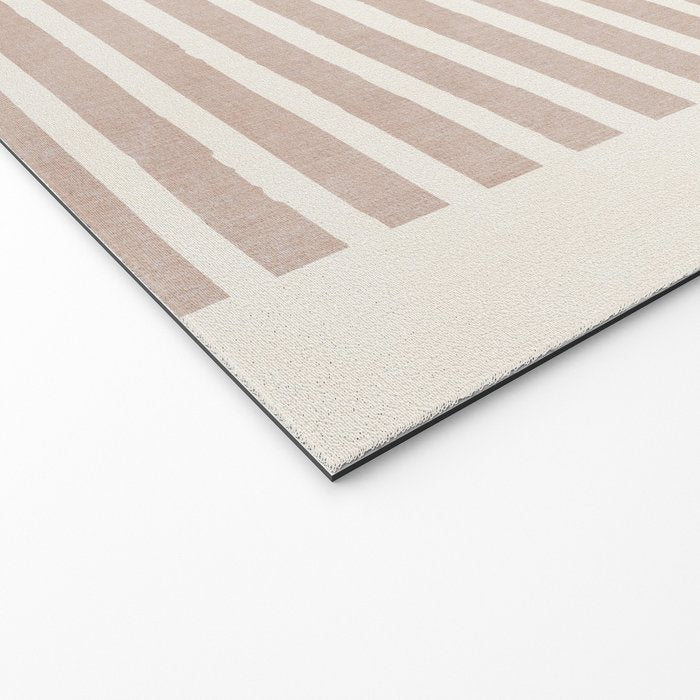 Terracotta Brown Beige Modern Minimalist Artwork Welcome Mat Gallery Image 2