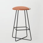 Terracotta Brown Beige Modern Minimalist Artwork Stool Gallery Image 1