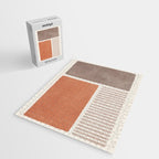 Terracotta Brown Beige Modern Minimalist Artwork Jigsaw Puzzle Gallery Image 2