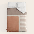 Terracotta Brown Beige Modern Minimalist Artwork Duvet Cover Gallery Image 6
