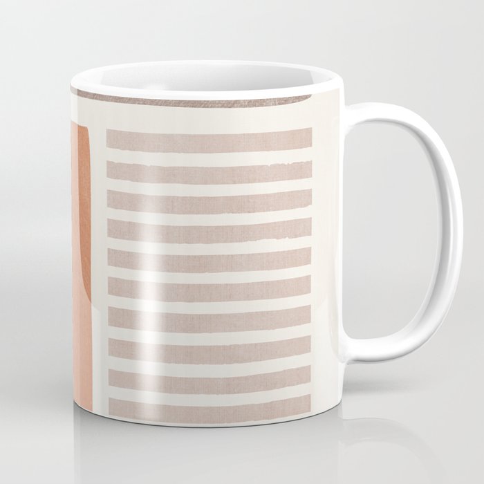 Terracotta Brown Beige Modern Minimalist Artwork Coffee Mug Gallery Image 1