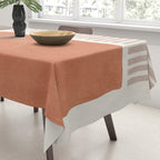 Terracotta Brown Beige Modern Minimalist Artwork Tablecloth Gallery Image 3