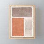 Terracotta Brown Beige Modern Minimalist Artwork Mini Art Print Gallery Image 1